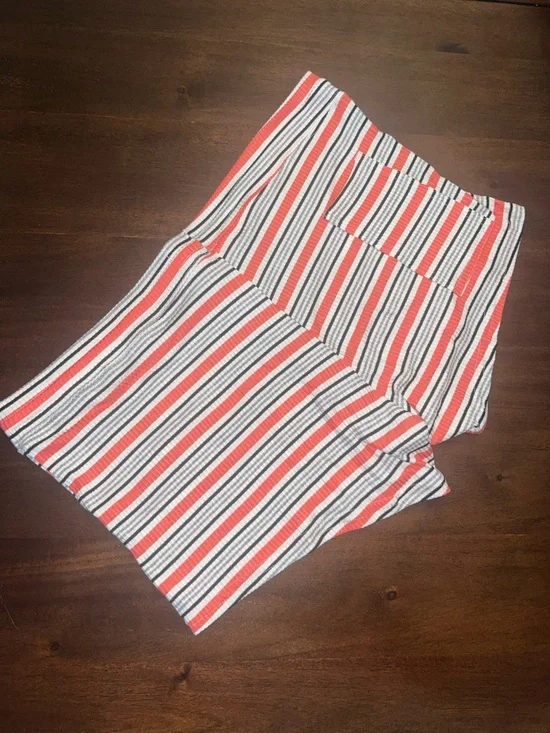 N2N Striped Drawstring Men’s Shorts - Orange & White - Picture 5 of 7